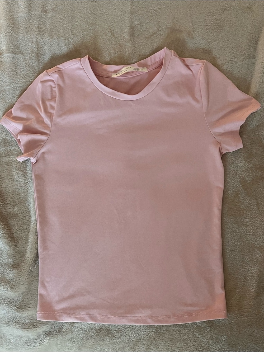 Altar'd State Soft Pink Short Sleeve Crewneck Tee